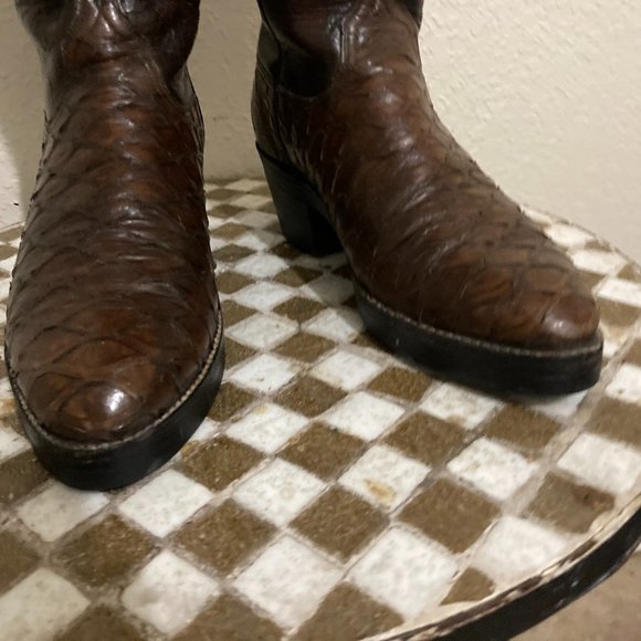 LUCCHESE EXOTIC WEATERN BOOTS 7.5 M main image 4